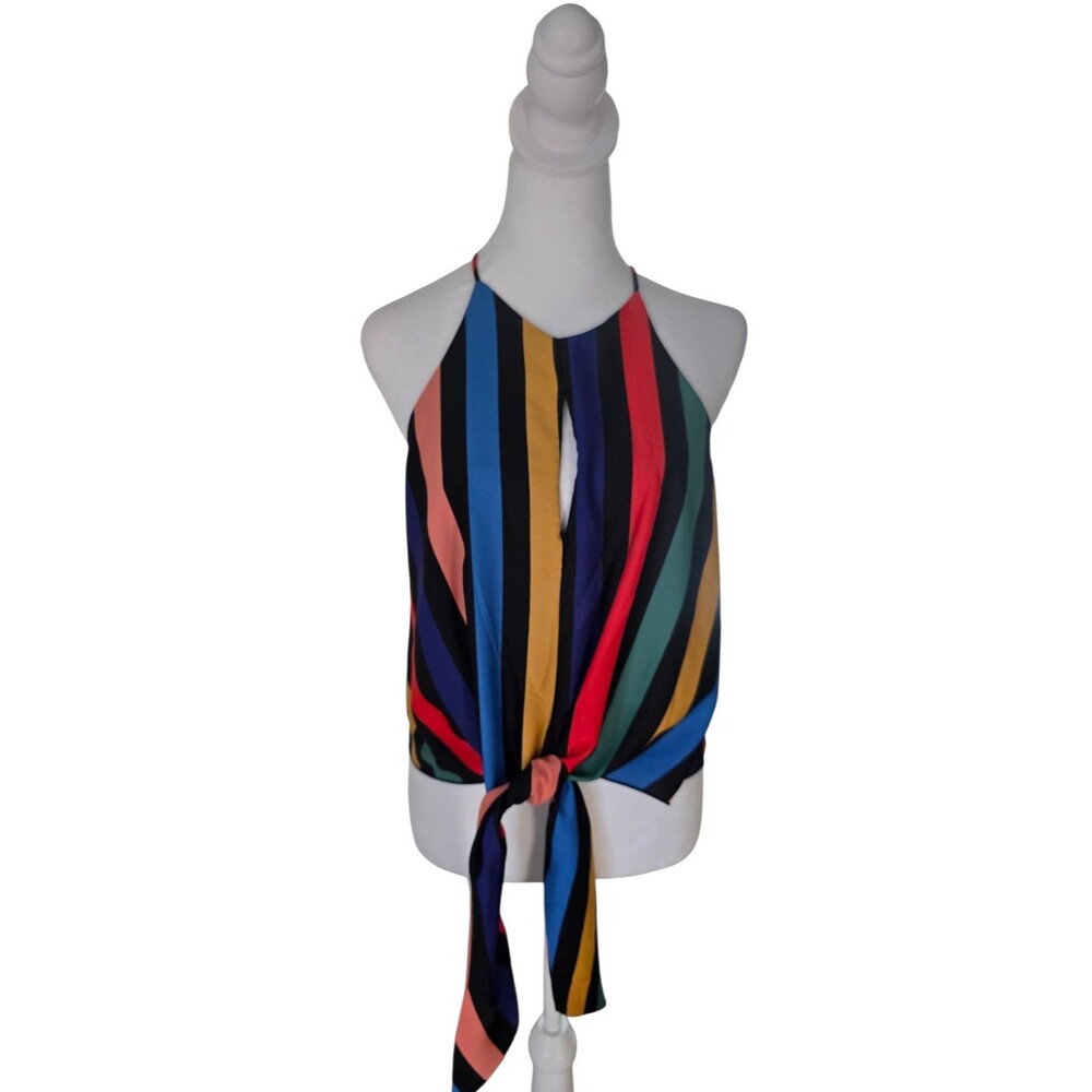 Vici Women Multi Colour Tank Top Small Size ,Ties At Waist